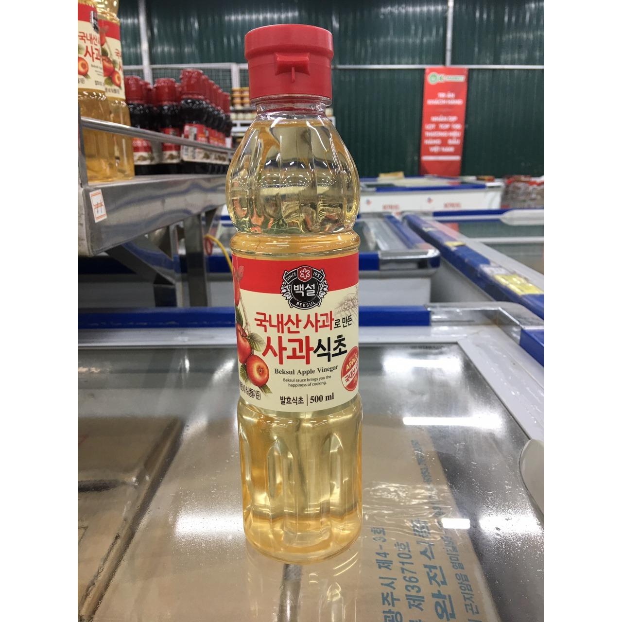 Dấm táo hàn quốc beksul 500 ml 사과식초 500ml