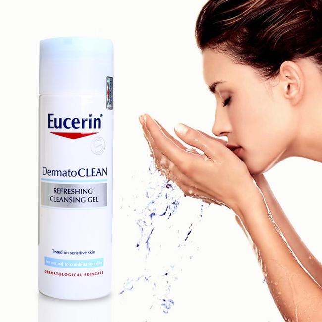 Eucerin Gel Rửa Mặt Cho Da Nhạy Cảm  Dermatoclean Gel 200ml