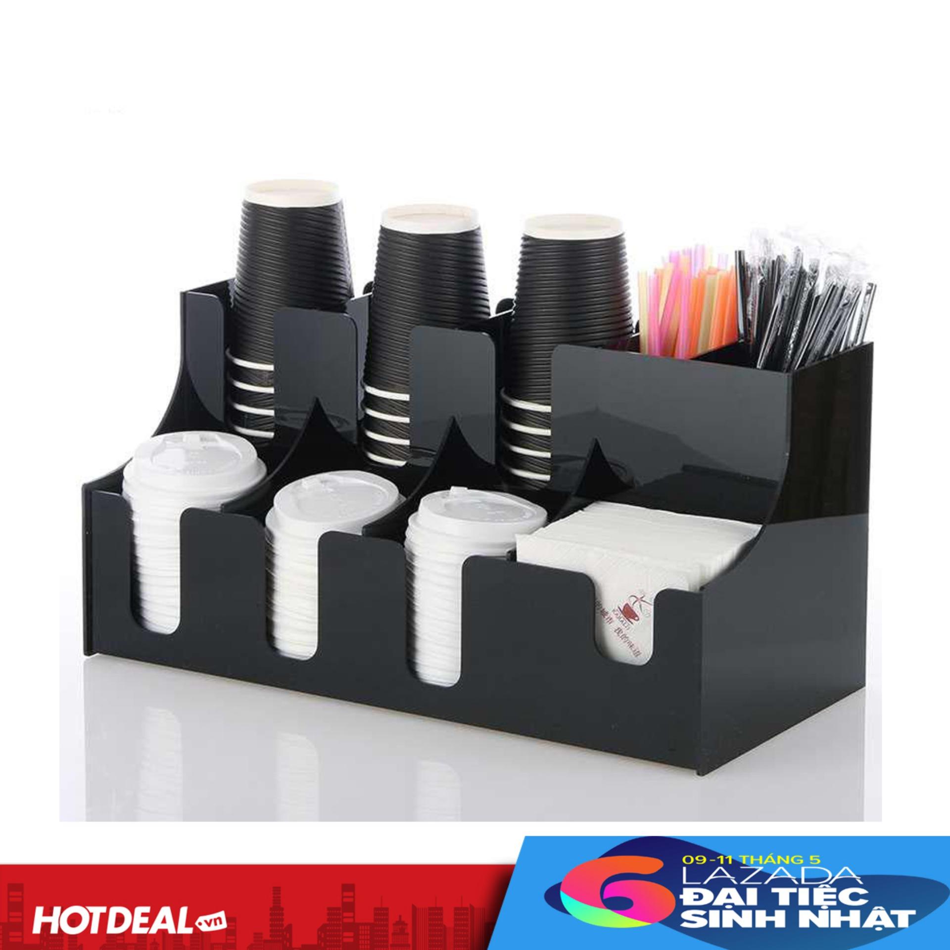 KỆ ĐỂ CỐC TRÀ SỮA 2 TẦNG MIKA ( 3 CỐC, 3 NẮP , 2 ĐỂ ỐNG HÚT , 1 ĐỂ GIẤY ĂN )