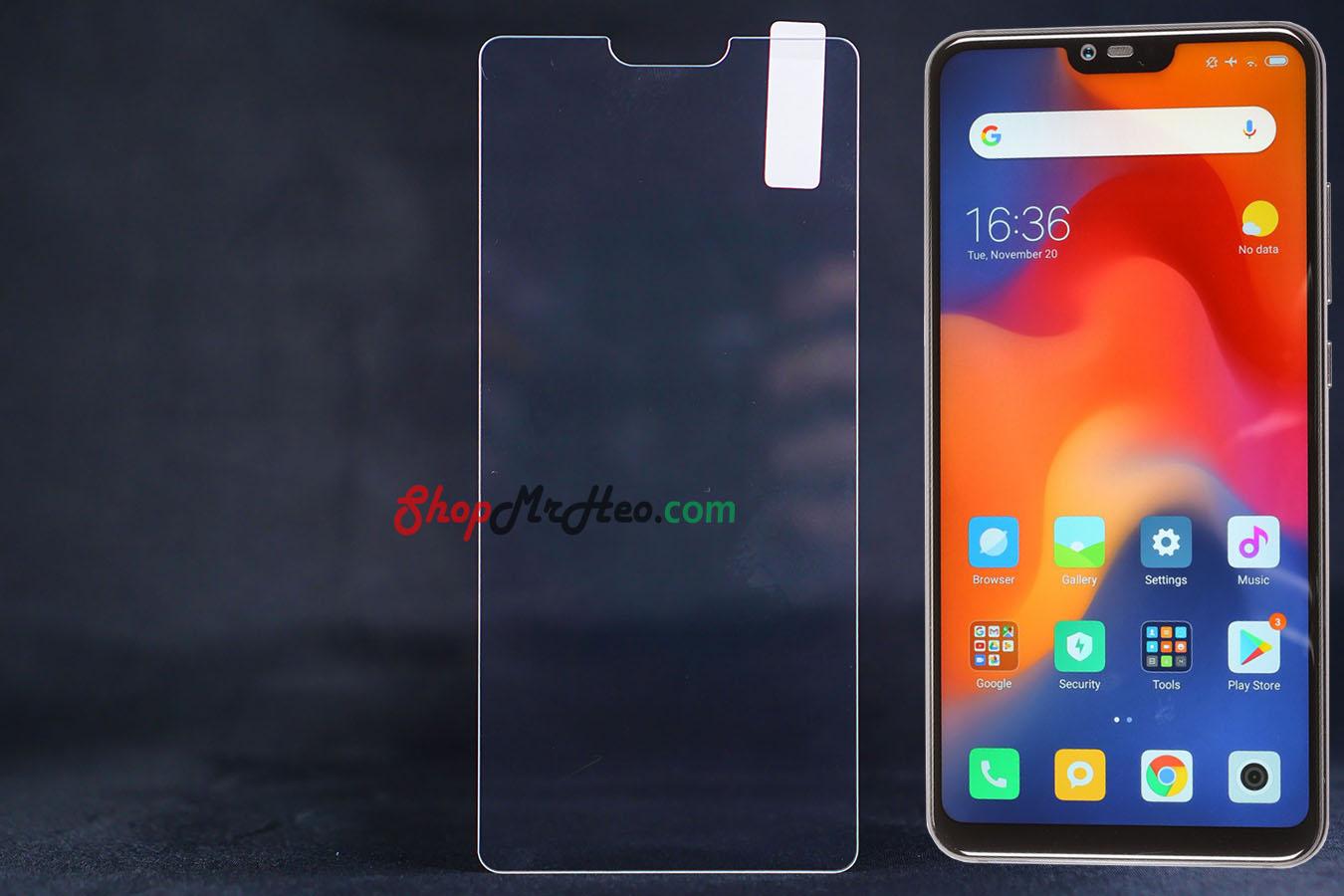 Dán kính cường lực xiaomi mi 8 lite - ko full màn hình