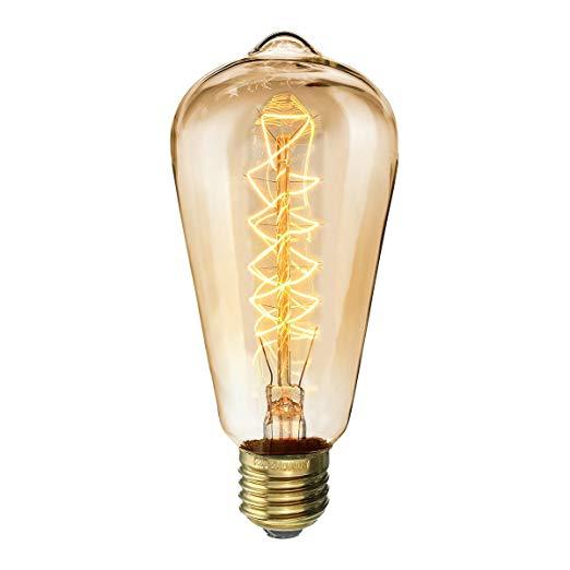 Bộ 3 Bóng đèn Edison Vintage Bulb 40W Tim xoắn Đuôi đèn E27 220V Dùng Dimmer Điều chỉnh độ sáng tối