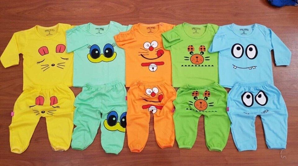Set 5 Bộ dài/cộc tay cho bé 4-14kg( HÀNG ĐẸP)(CHO BÉ DƯỚI 88CM)