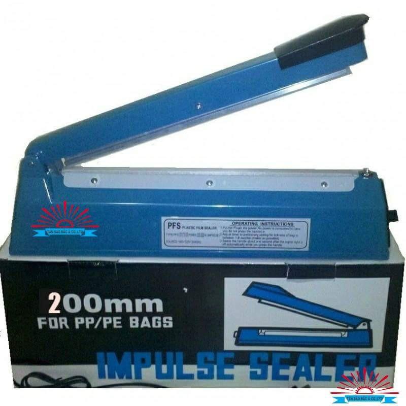 Máy ép túi ni lông, máy ép bao ni lông, máy ép ni lông mini 200mm