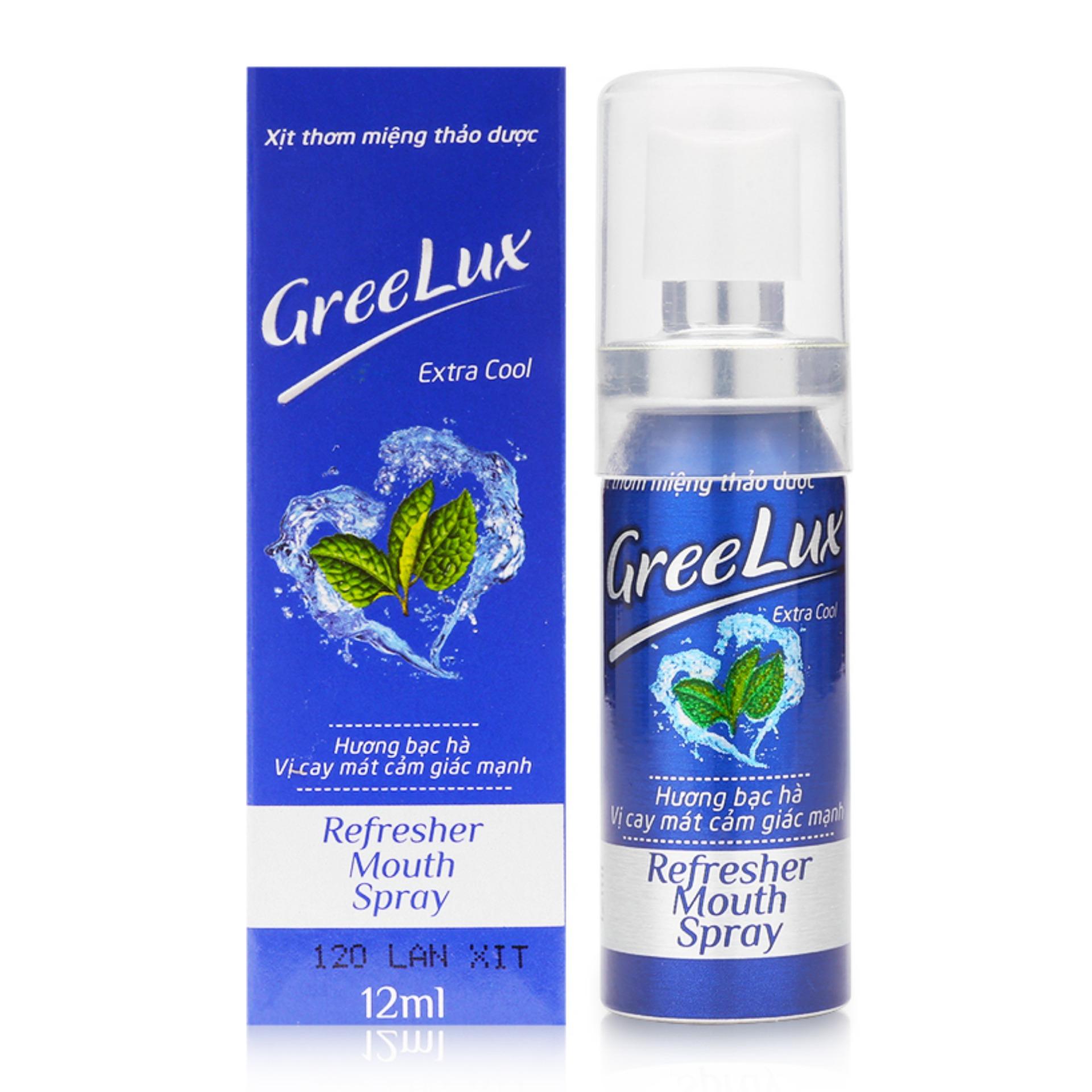 Xịt Thơm Miệng Thảo Dược Greelux 12ml ( Xanh Dương Vị cay mạnh)