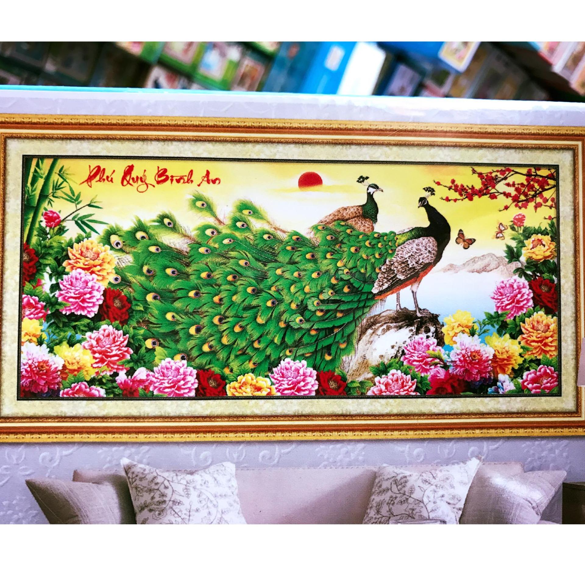 Tranh đính đá đôi công YN2081-Ngọc Thịnh