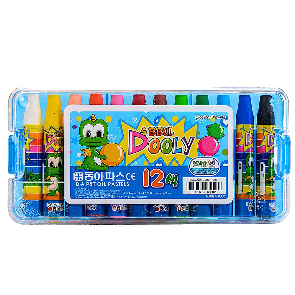 Bút sáp màu dooly 12 màu hộp nhựa