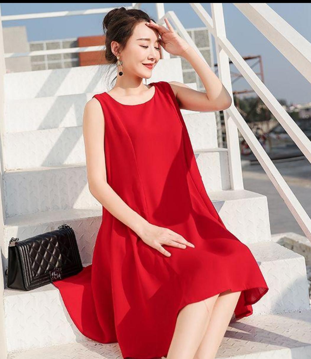 [HCM]DOMITHOITRANG  Đầm bầu mùa hè váy bầu thời trang Hàn Quốc