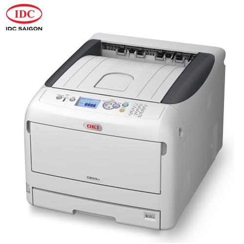 Máy in laser màu A3 35ppm OKI C833n (Trắng- xám)
