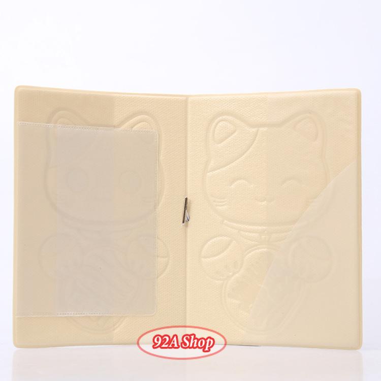 Vỏ hộ chiếu Passport hoạt hình lucky cat 3D