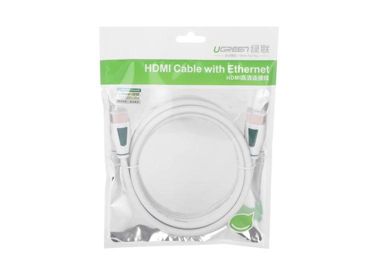 Cáp HDMI 4k chuẩn 1.4 1.5M Ugreen 30199 (Trắng)