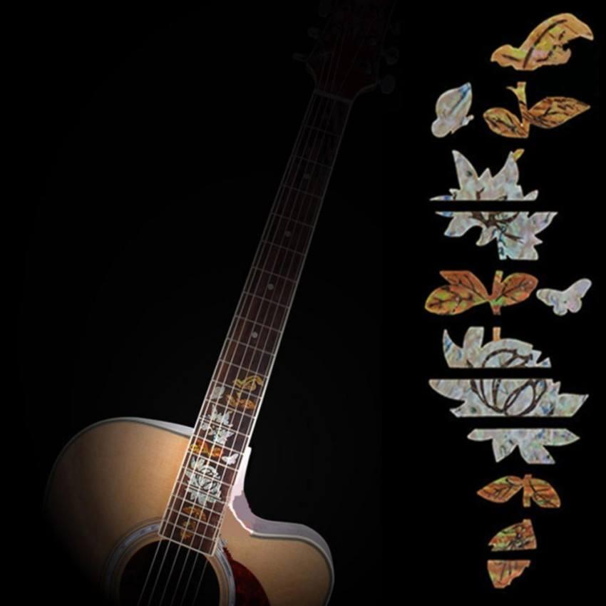 Dán khảm cần đàn guitar hình bướm yêu hoa