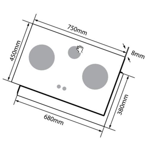 Bếp gas âm Canzy CZ 308