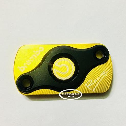 Nắp bình dầu Racing trang trí cho xe máy (màu Vàng)