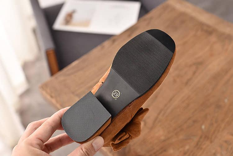 giày bốt da lộn cao gót cho bé