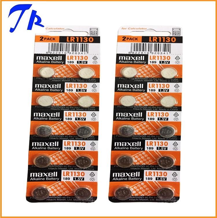 [HCM]2 viên Pin AG10/ LR1130/ 189 Maxell alkaline 1.5v