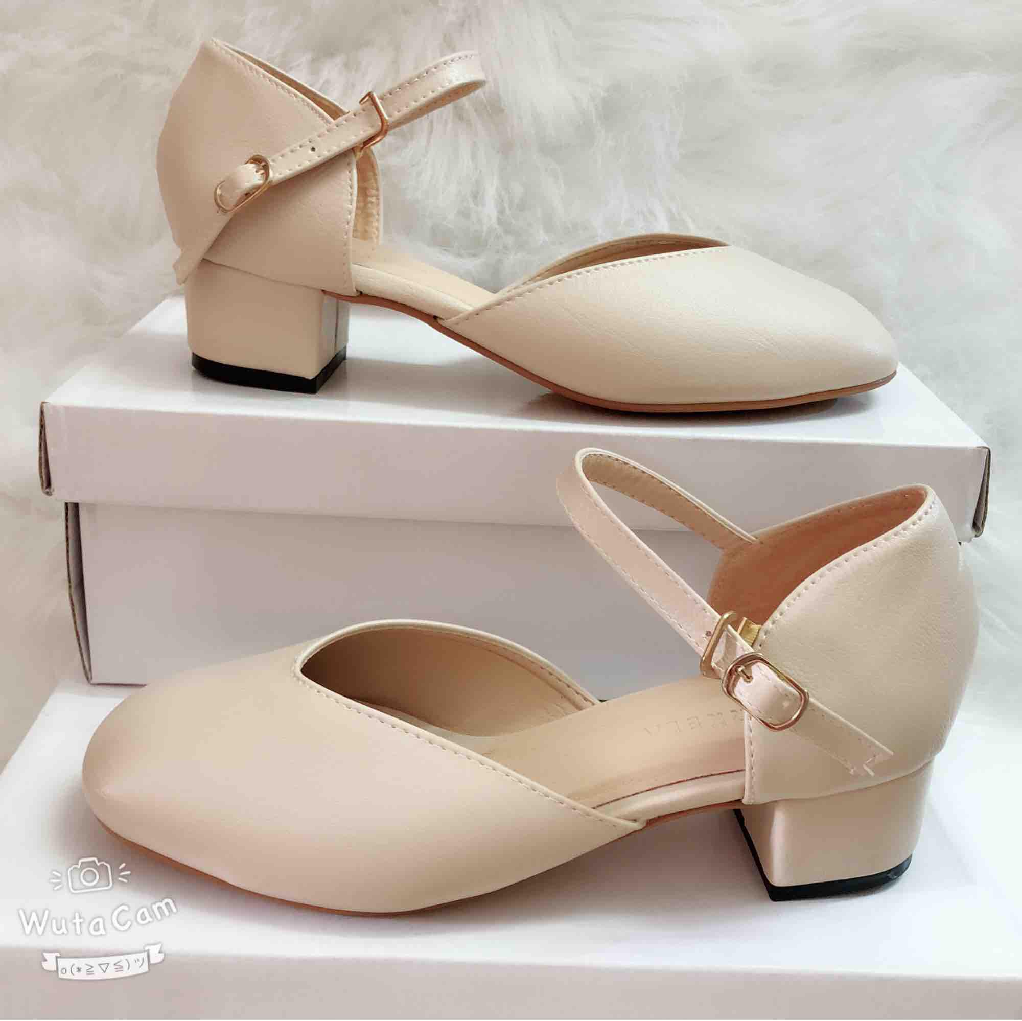 Giày gót 3 phân nữ