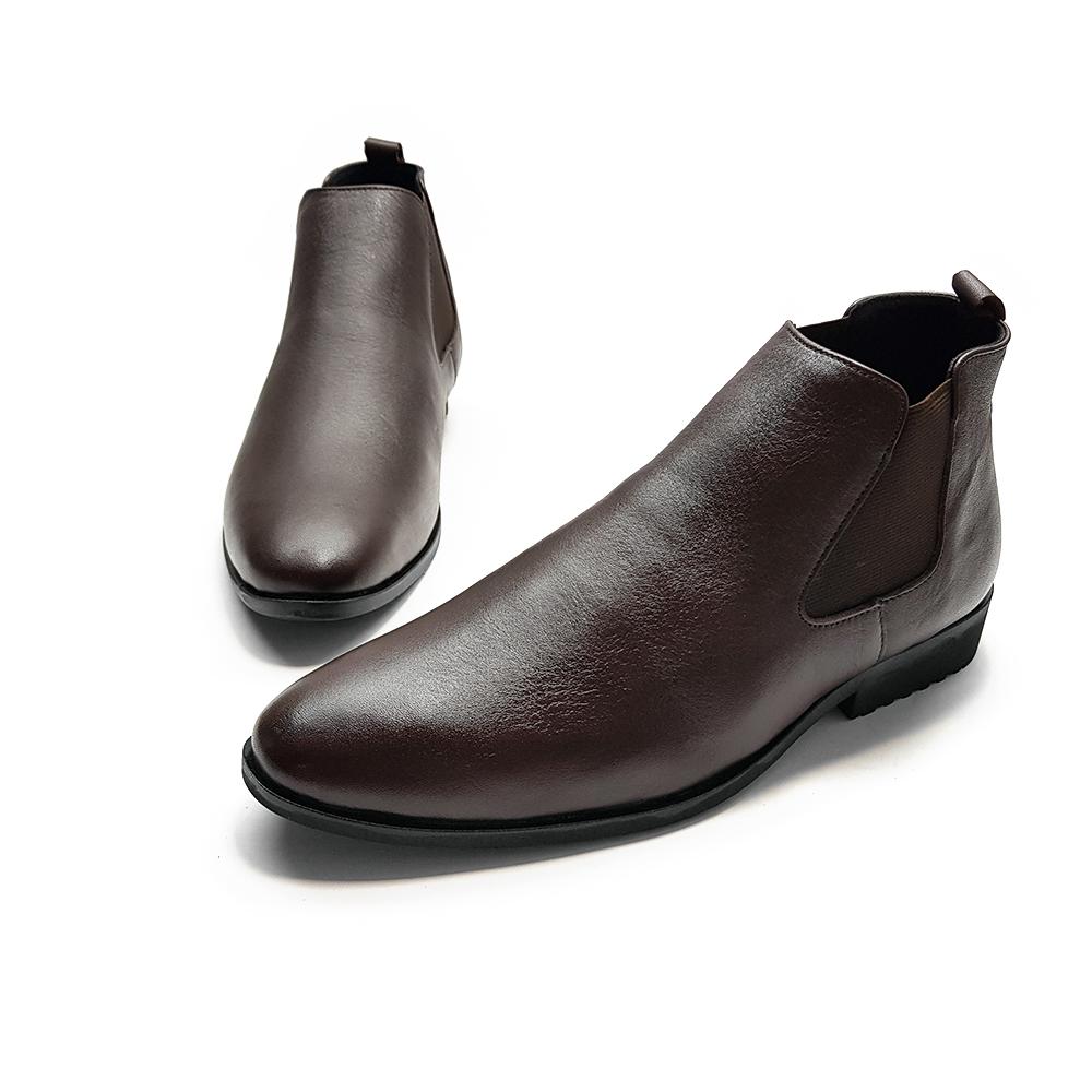 Giày Boot Nam Cổ Lửng Da Bò Thật 100% Ensado CL03DMC (Đen-Nâu)