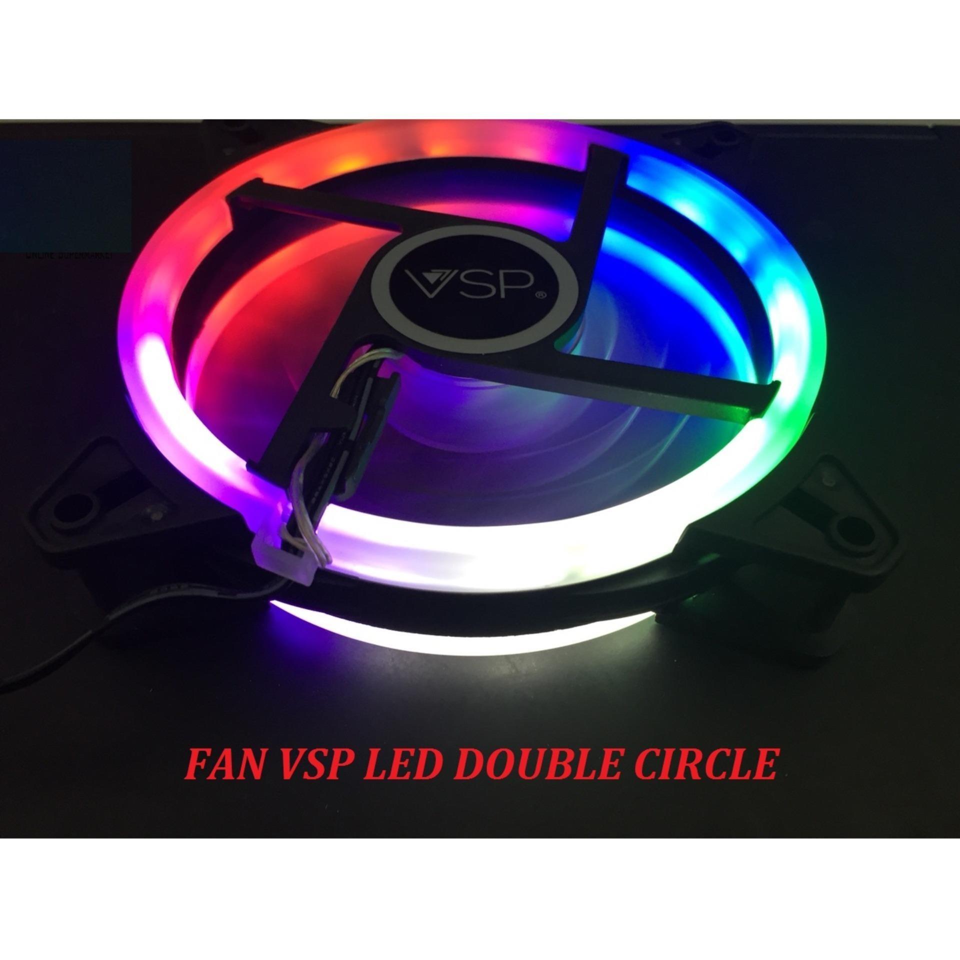 [HCM]FAN CASE VSP 12CM LED DOUBLE CIRCLE