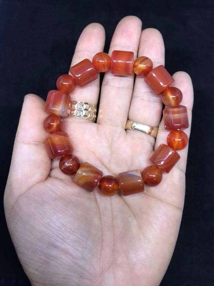 [HCM]VÒNG TAY ĐÁ MÃ NÃO ĐỎ(A) -14LY