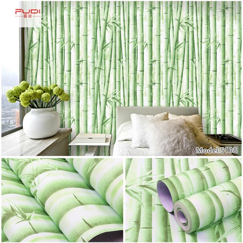 10M GIẤY DÁN TƯỜNG SẴN KEO CÂY TRÚC (10m x 45cm)