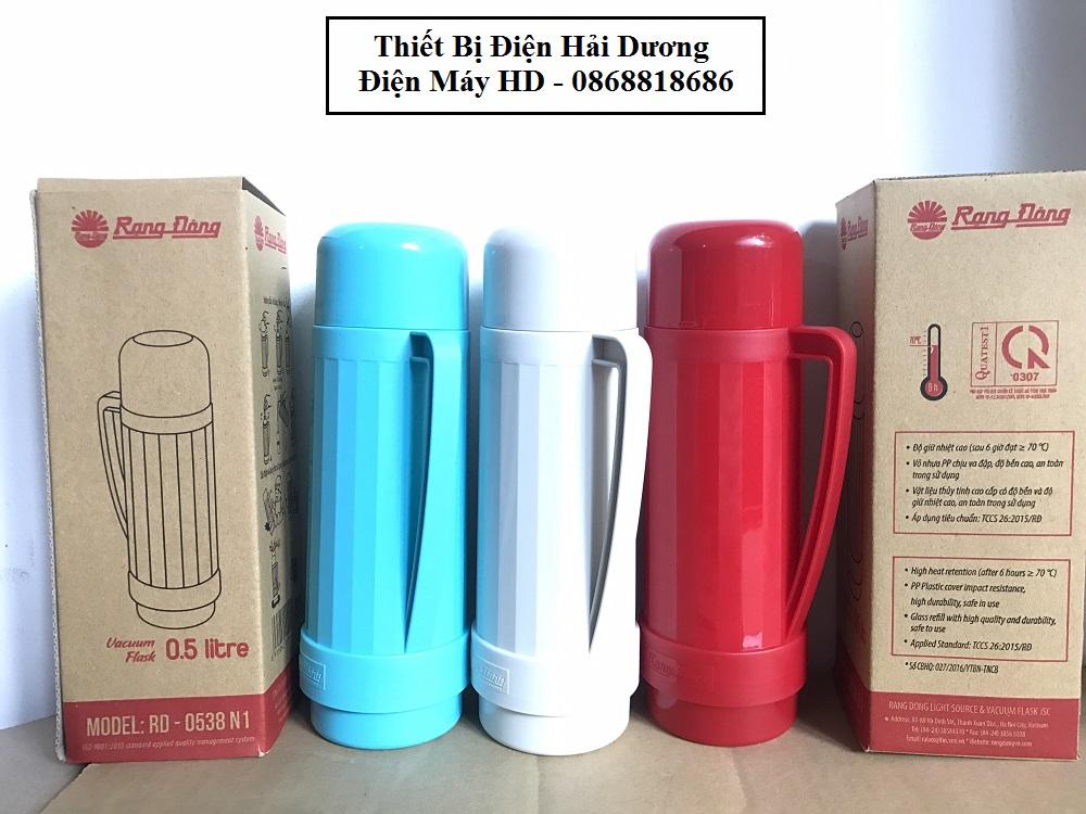 Phích giữ nhiệt Rạng Đông RD-0538 N1 0.5 lít (Các màu)