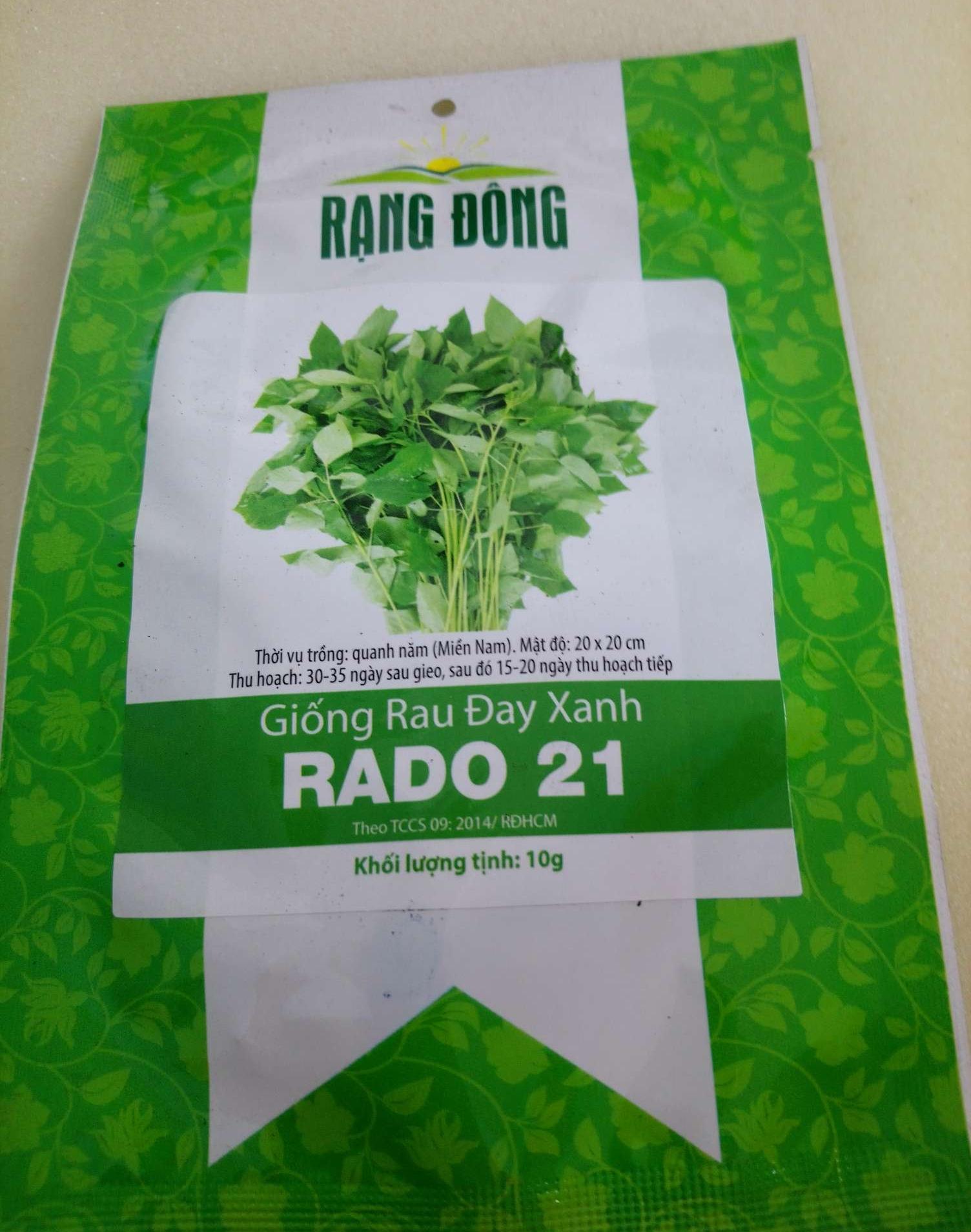 Hạt giống rau đay xanh rado 21
