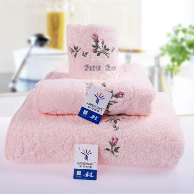 KING SHORE 100% Cotton Khăn Mặt Khăn Tắm Hộp Quà Vuông Khăn Tắm Mỗi Một Mềm Mại Thoải Mái Phúc Lợi Món Quà Cưới