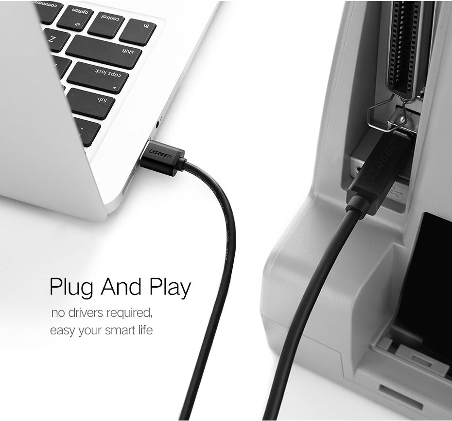Dây máy in USB 2.0 Ugreen