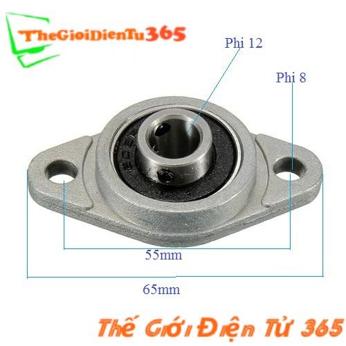 Gối đỡ vòng bi dạng trục ngang fl001 12mm