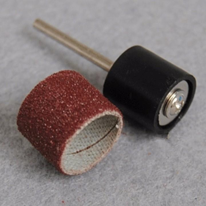 Bộ Trục Giữ Và 10 Vòng Chà Nhám Tròn Mini, Mài Gỗ, Nhựa, Đá, Kim Loại