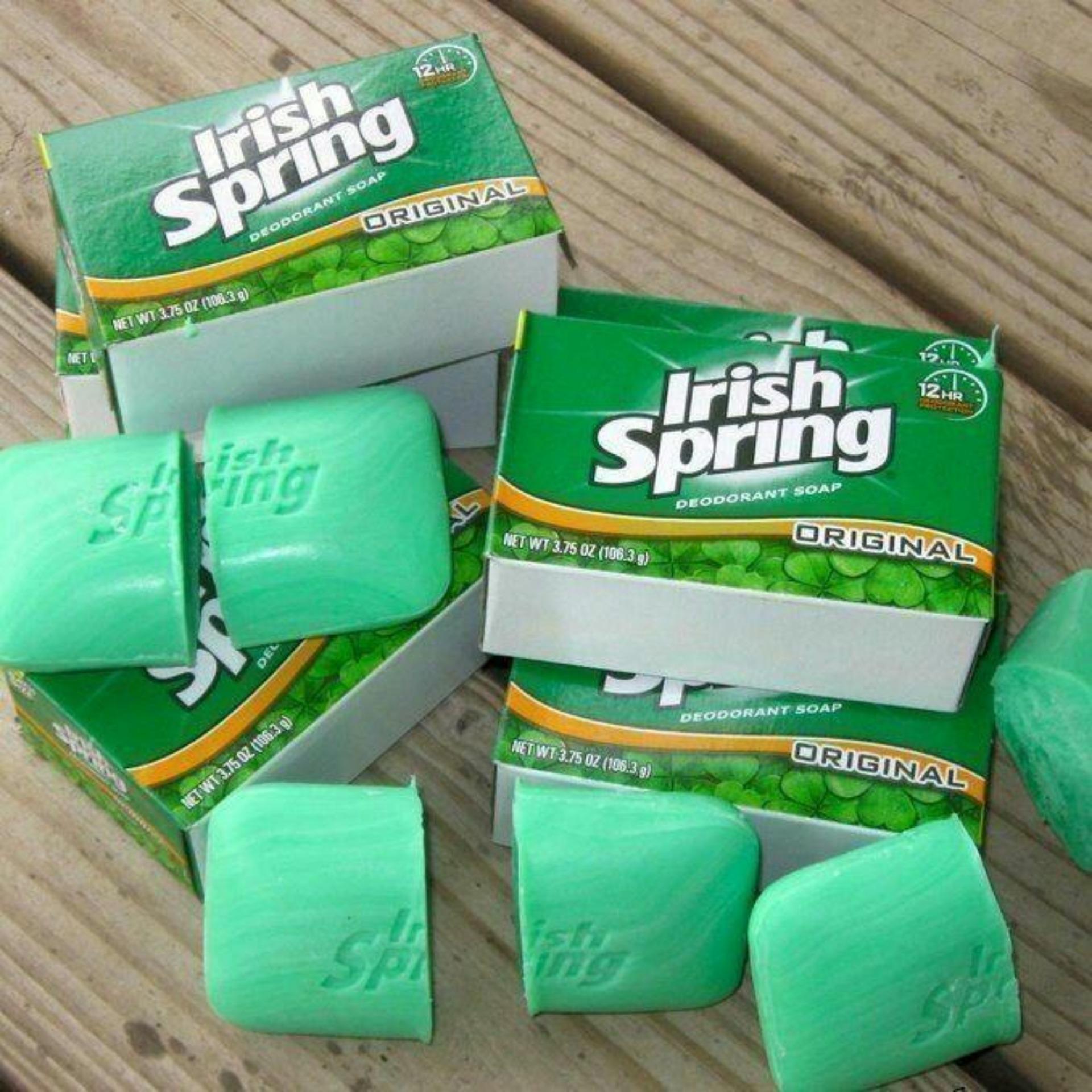 Xà bông cục diệt khuẩn Irish Spring Original 106g - Mỹ (Xanh lá)