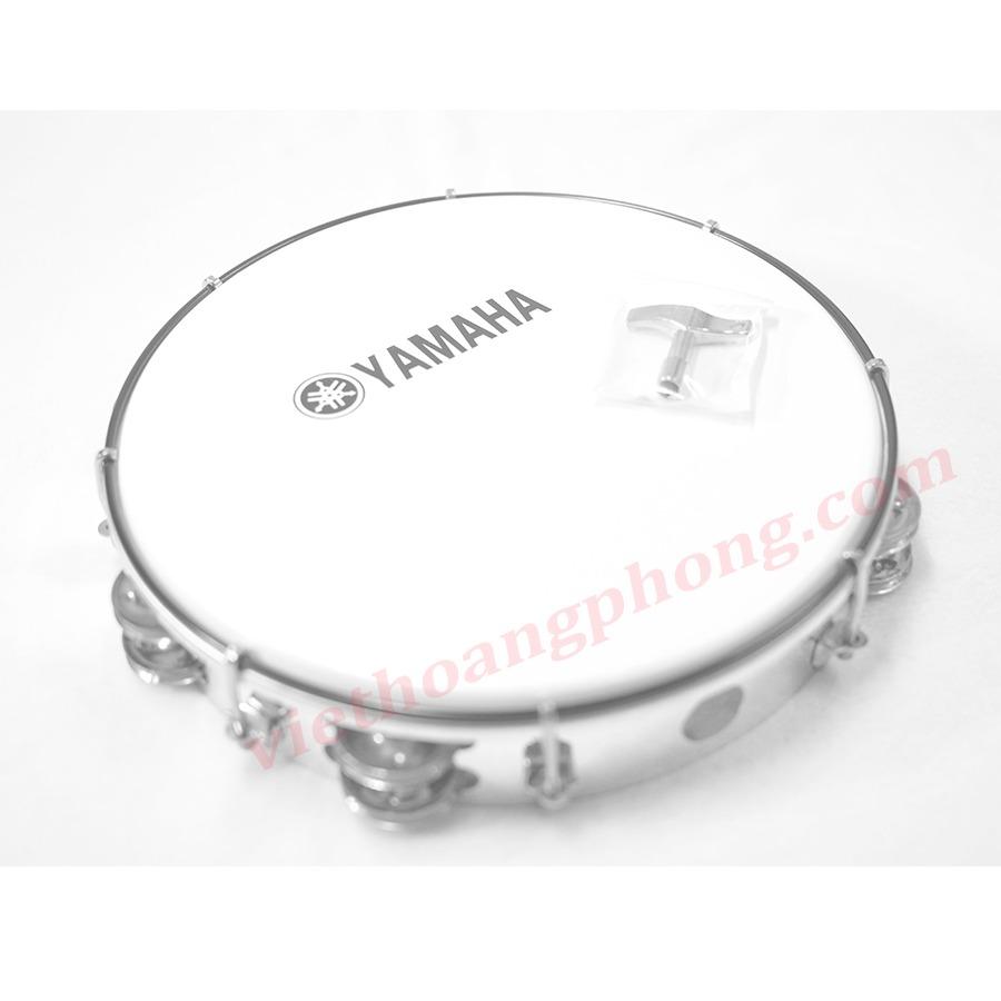 Trống lắc tay - trống gõ bo - Tambourine Yamaha MT6-102A (Trắng đục) - Việt Hoàng Phong