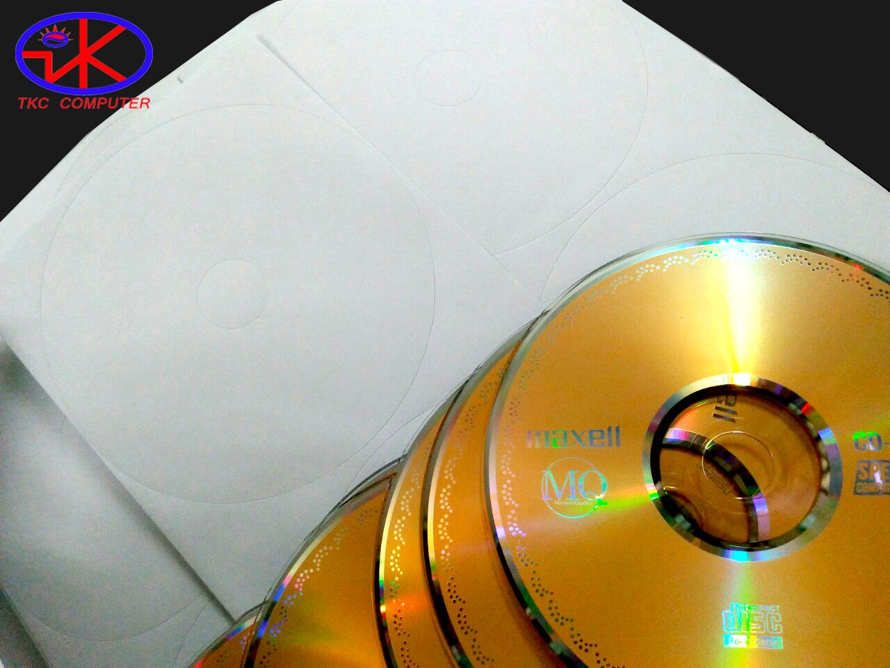 Decal dán nhãn đĩa Xấp 100 tờ