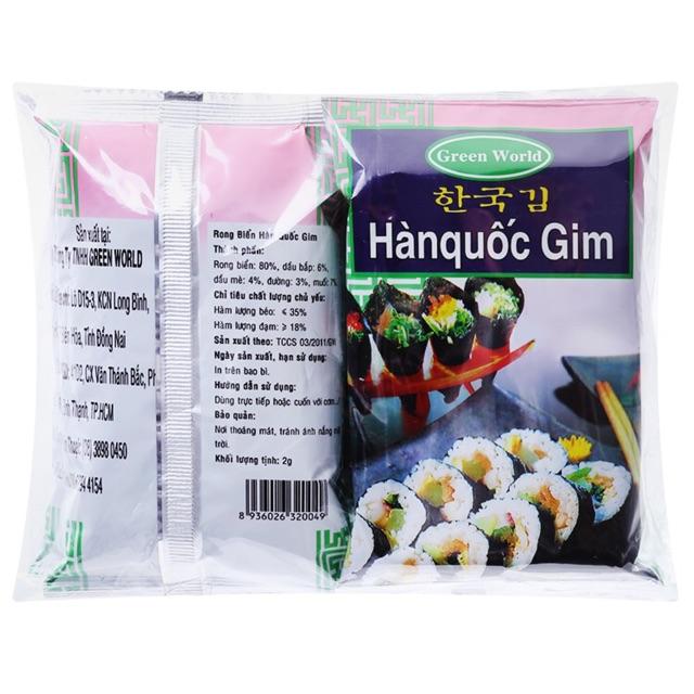 COMBO 5 GÓI RONG BIỂN ĂN LIỀN HÀN QUỐC