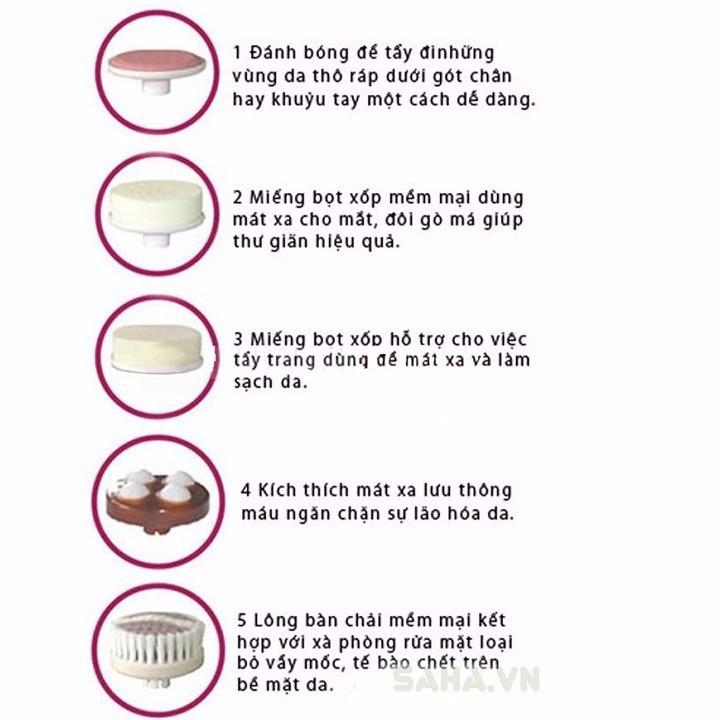 Máy rửa mặt matxa 5 trong 1