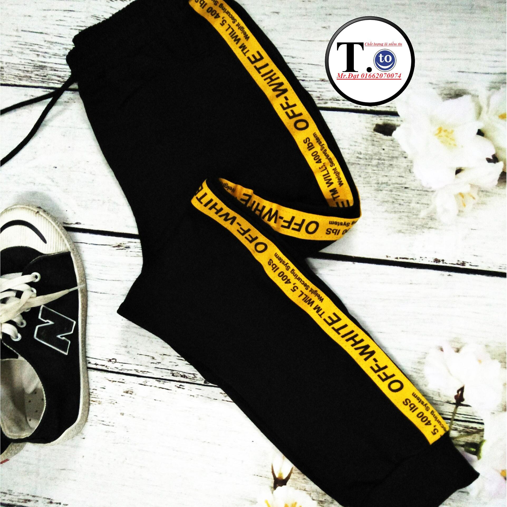 [HCM]Quần thun nữ Jogger Baggy - legging (dây viền thời trang vàng)