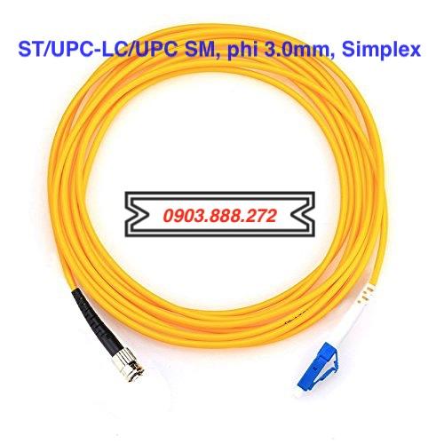 Dây nhảy quang Singlemode ST/UPC-LC/UPC phi 3.0mm Simplex - Chiều dài theo yêu cầu