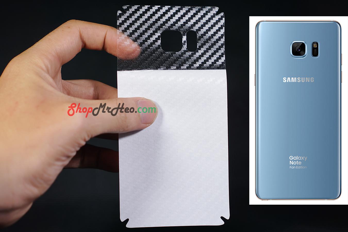 [HCM]Bộ 3 Skin Dán Mặt Lưng Vân 3D Samsung Note FE
