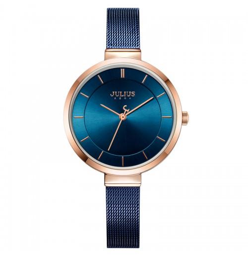 ĐỒNG HỒ NỮ JA-1050E JULIUS HÀN QUỐC DÂY THÉP (XANH)