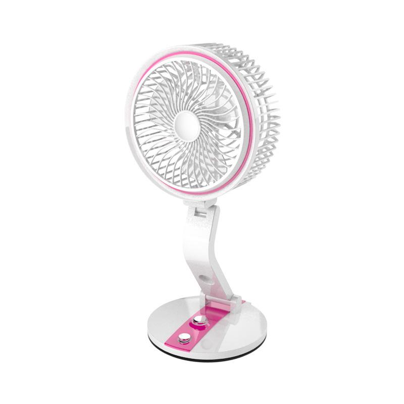 Quạt tích điện gấp gọn folding fan lr-2018 có đèn led