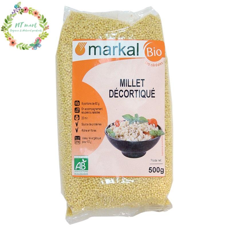 Hạt kê hữu cơ đã bóc vỏ Markal 500g