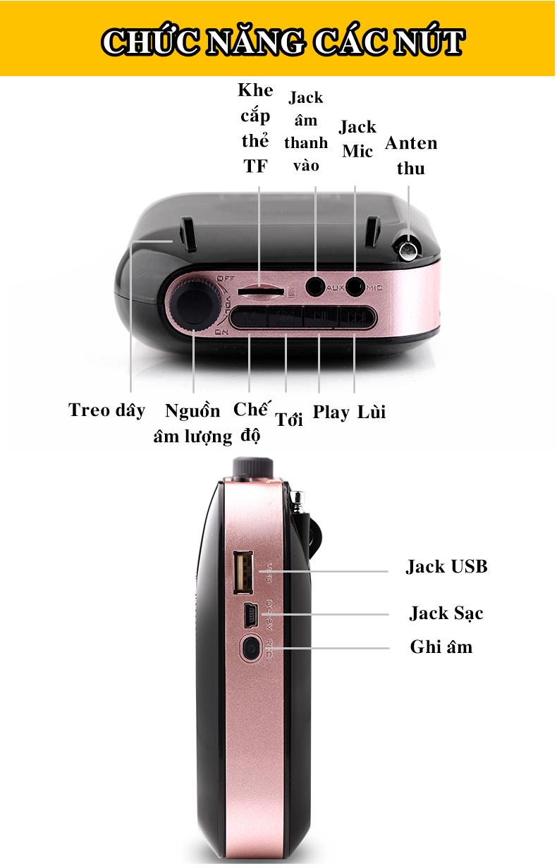 Loa trợ giảng APORO T9 2.4G PRO có Bluetooth