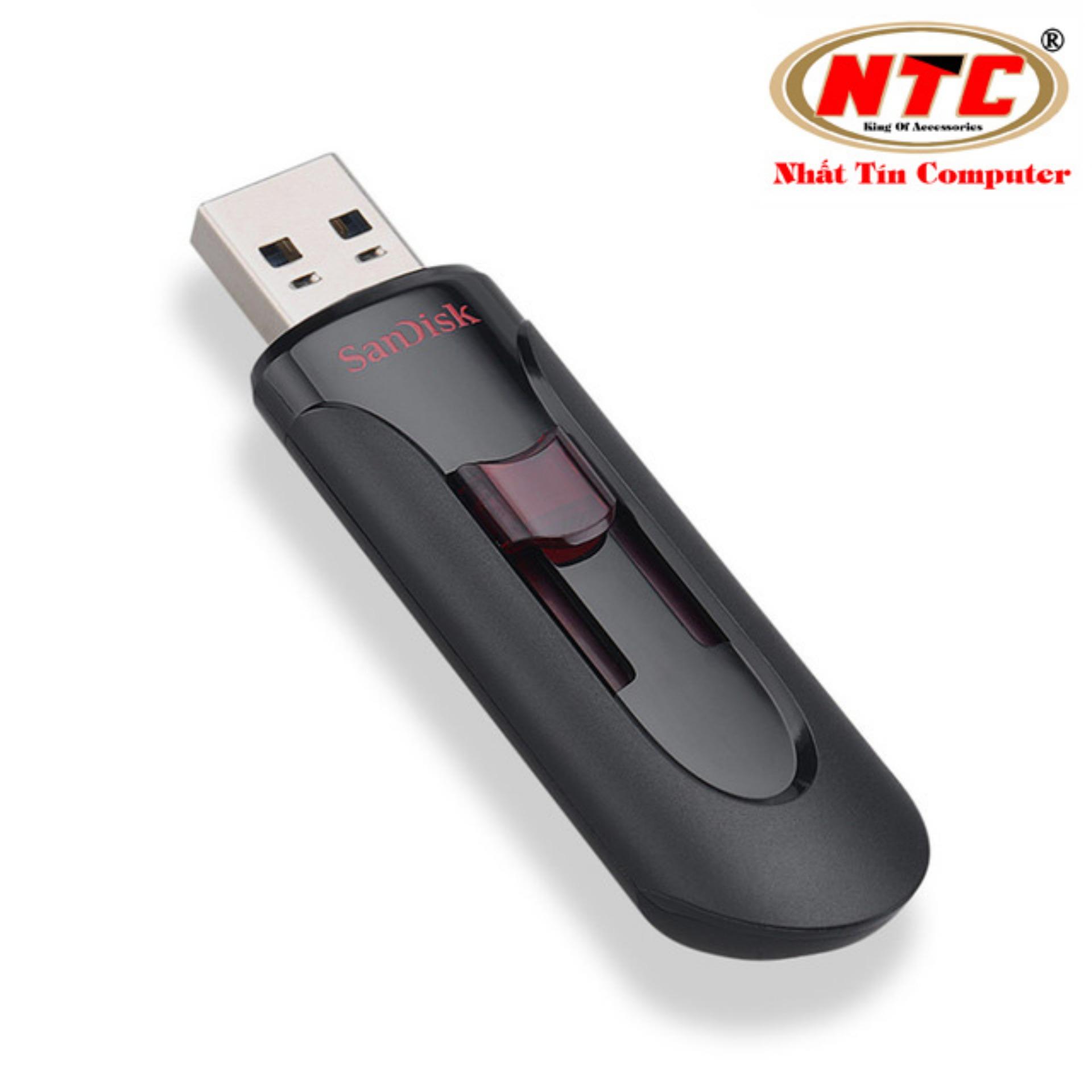 USB 3.0 SanDisk Cruzer CZ600 64GB tốc độ 100MB/s (Đen) Nhất Tín Computer