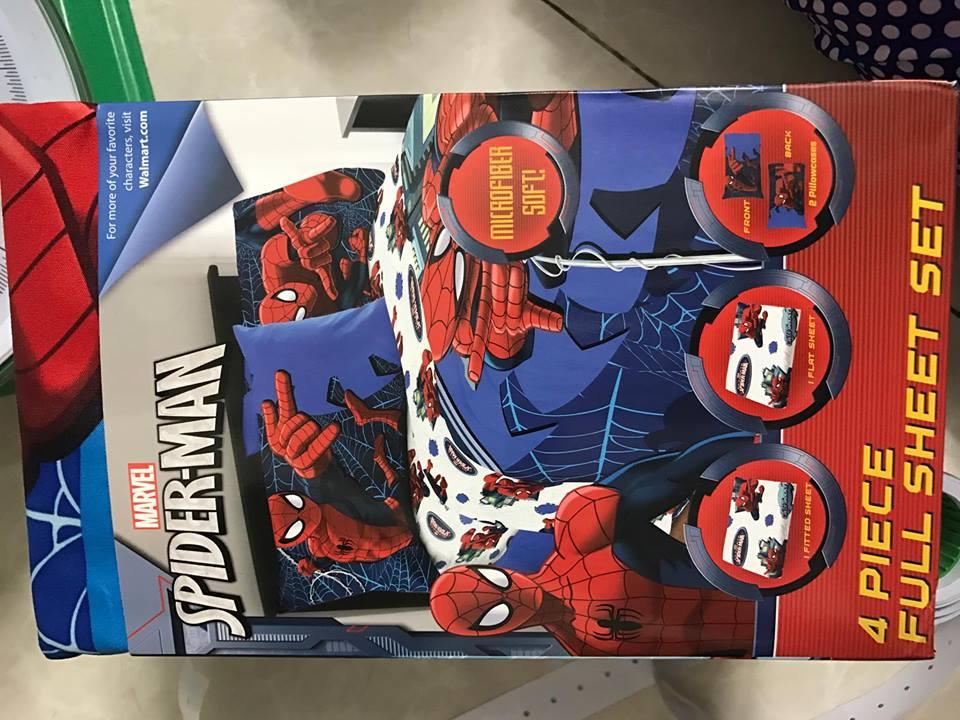 BỘ DRAP 4 MÓN SIÊU NHÂN NHỆN SPIDER MAN CHO BÉ