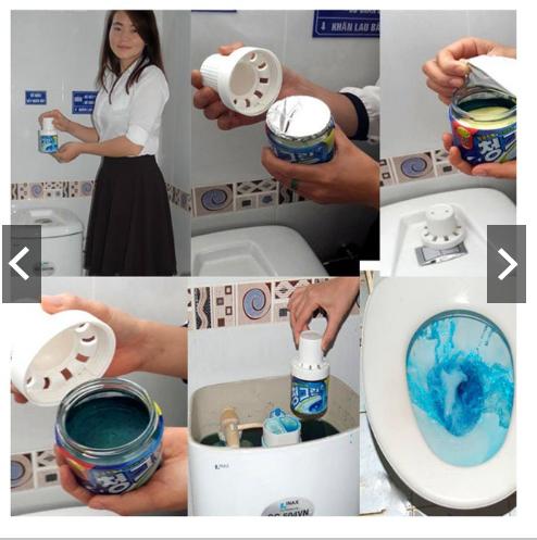 chai tẩy khử mùi hôi  bồn  cầu