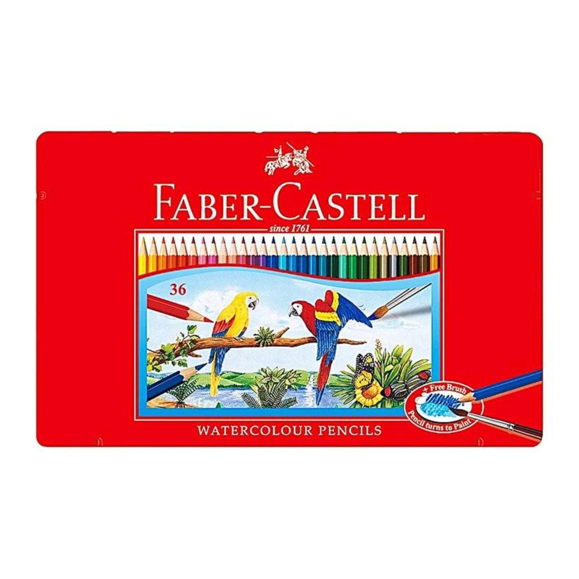 BÚT CHÌ MÀU NƯỚC CAO CẤP FABER CASTELL 36 MÀU (HỘP THIẾC)