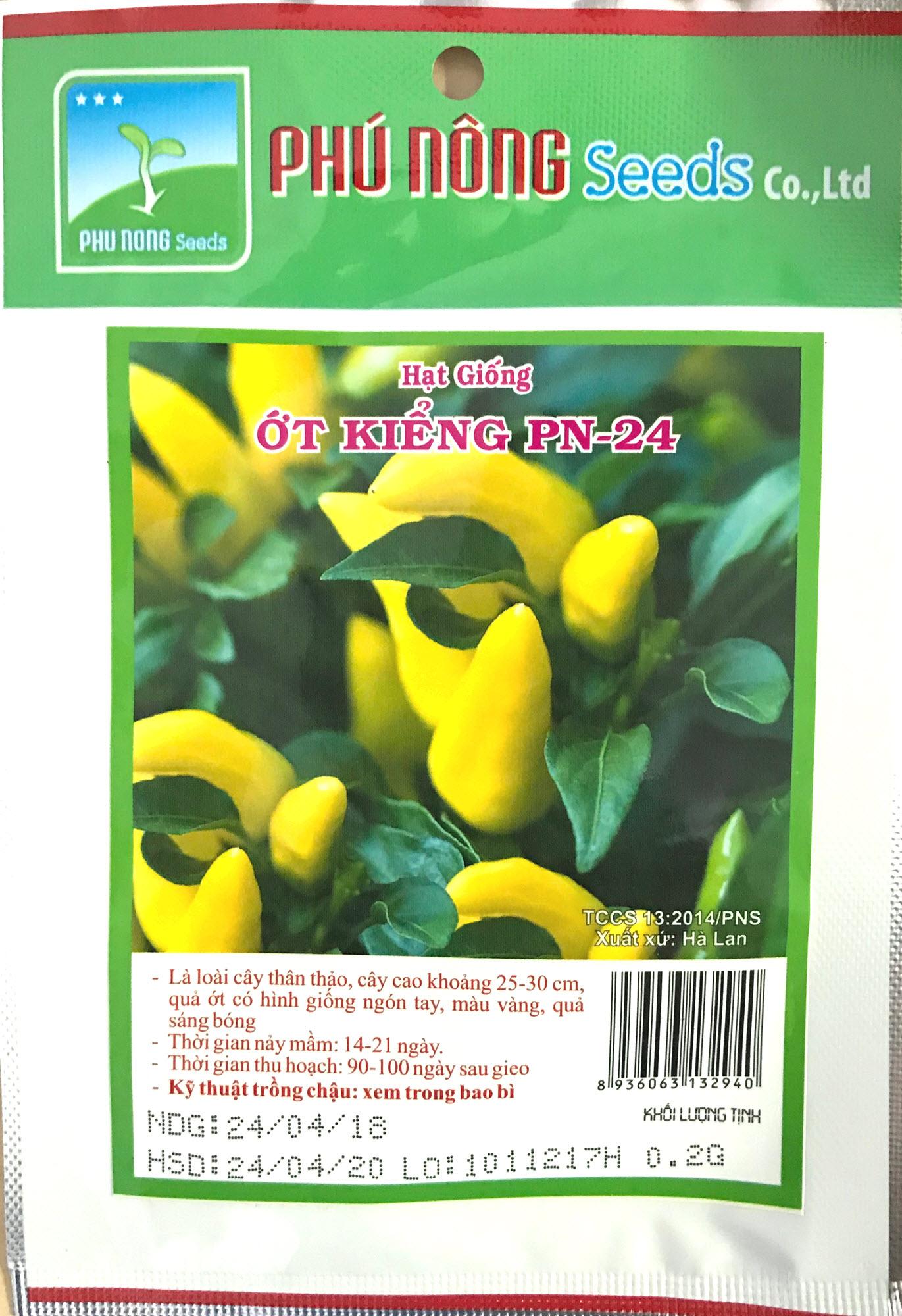 Hạt giống Ớt kiểng PN 24 - Gói 0.2g