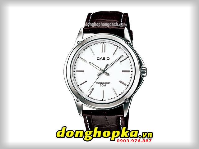 Đồng hồ nam dây da Casio MTP-1379L-7AVDF (Nâu)