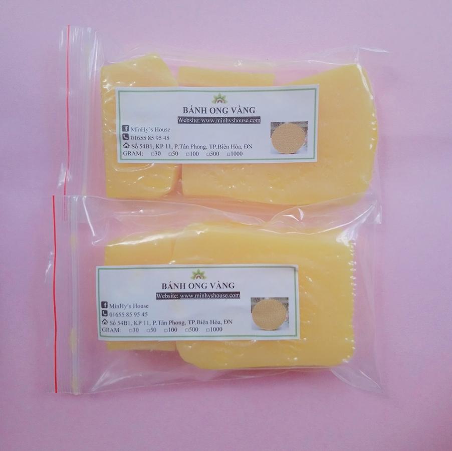 100g Bánh ong tảng vàng làm son, nến,...