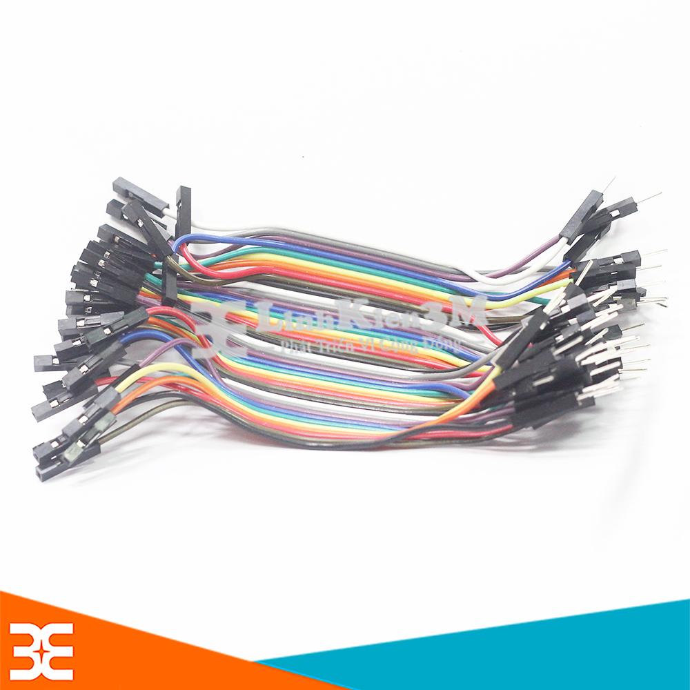 Combo Dây Nối 40P 7 Màu Dài 10Cm ( 2 Đầu Đực Cái ) Nguyên Tệp 40 Sợi